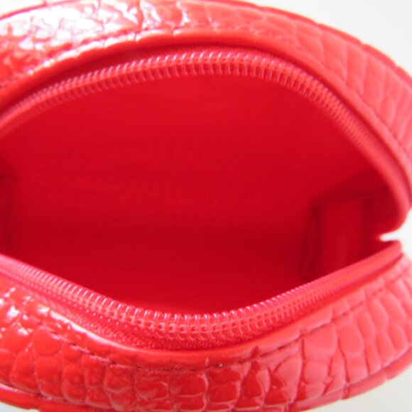 Signature Club A Clamshell Shape Red Cosmetic Makeup Bag Case Organizer - Picture 6 of 6